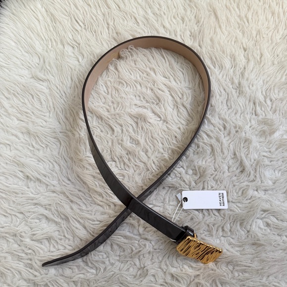 Heaven Mayhem Gaia Belt - Brown Patent